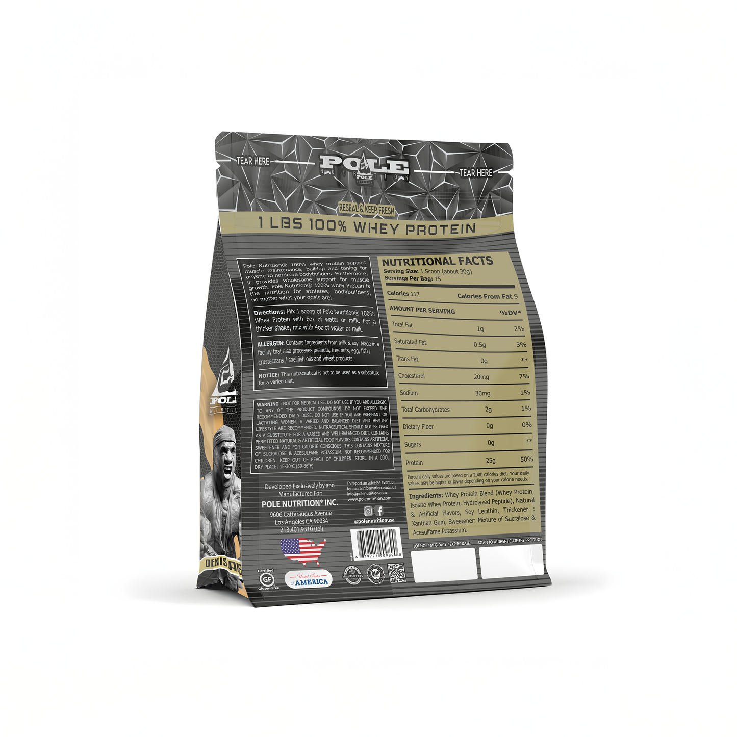 NEW LAUNCH - Pole Nutrition Whey Protein | Lean Muscle Shake | High Protein, Zero Sugar | 1 Lbs (454g) USE CODE: FREEDOM100 for ₹100/- more OFF