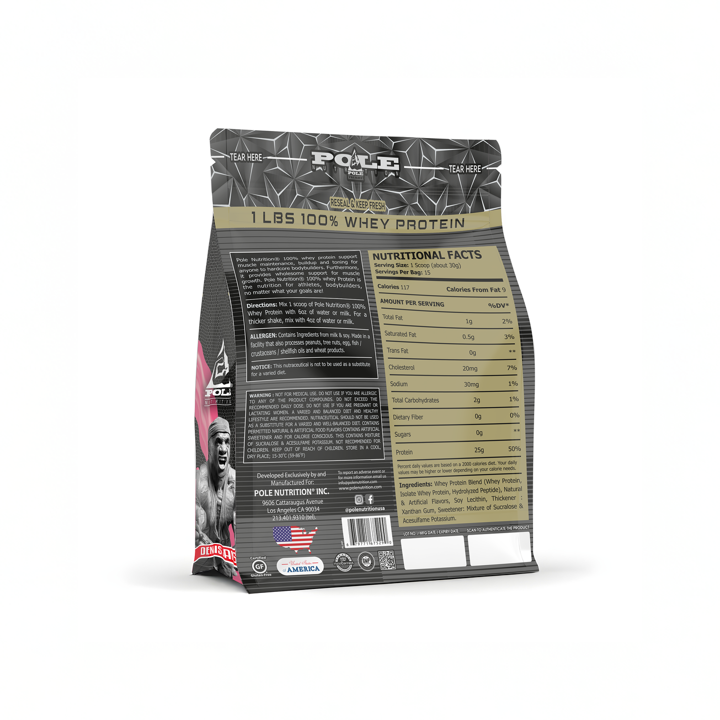 NEW LAUNCH - Pole Nutrition Whey Protein | Lean Muscle Shake | High Protein, Zero Sugar | 1 Lbs (454g) USE CODE: FREEDOM100 for ₹100/- more OFF
