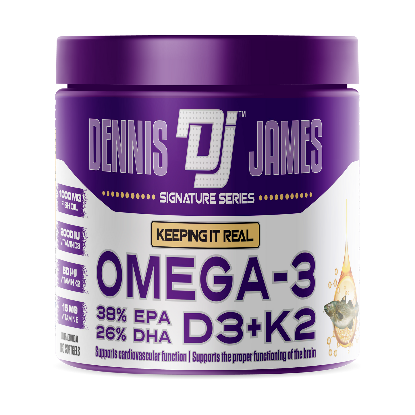 Dennis James Signature Series Omega-3 Fish Oil 180 Softgels