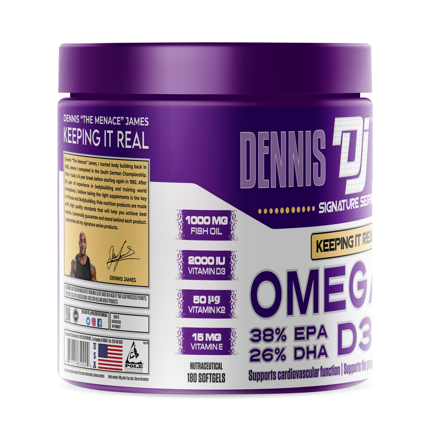 Dennis James Signature Series Omega-3 Fish Oil 180 Softgels