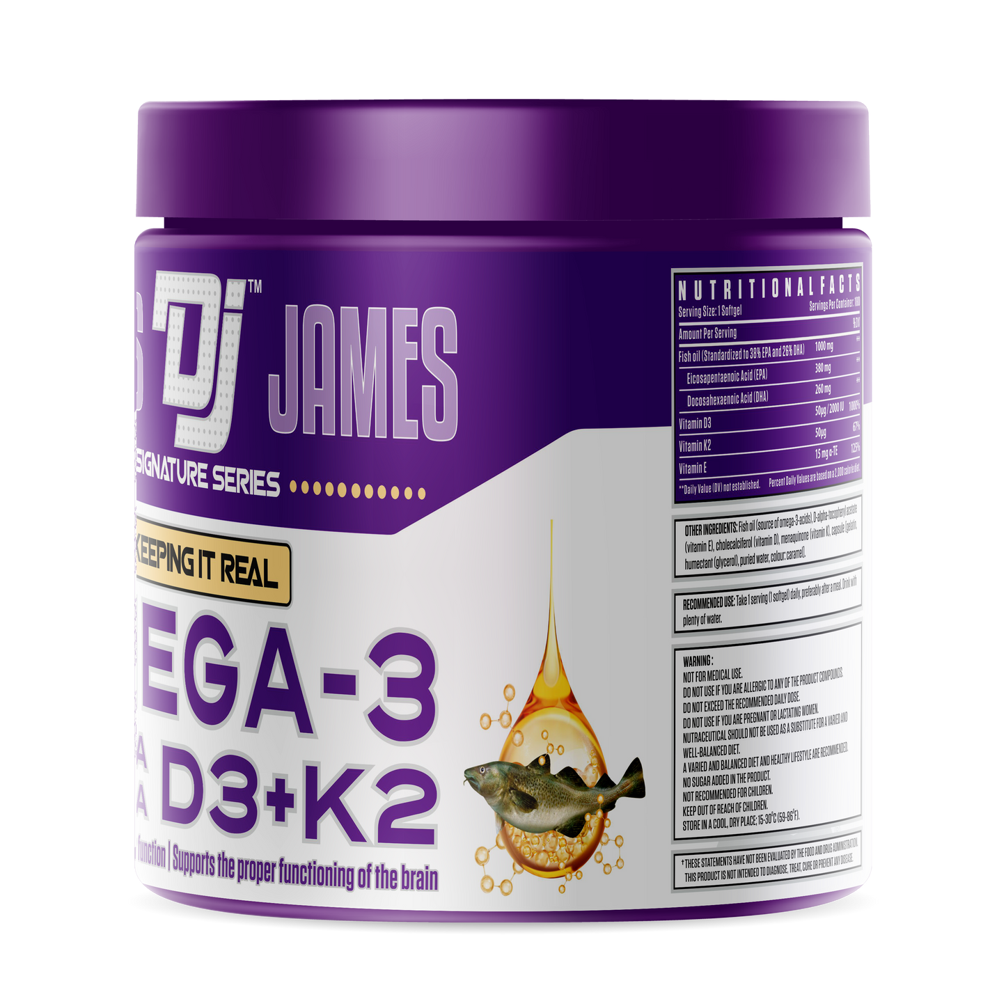Dennis James Signature Series Omega-3 Fish Oil 180 Softgels