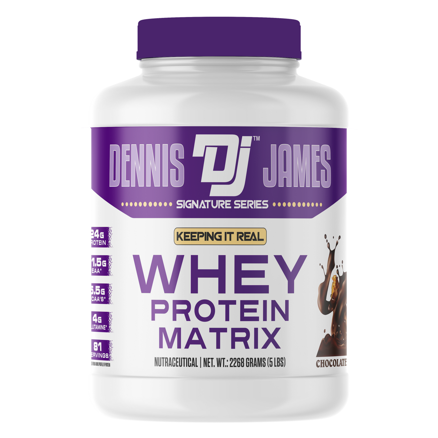 Dennis James Signature Series Whey Protein Powder Matrix 81 servings