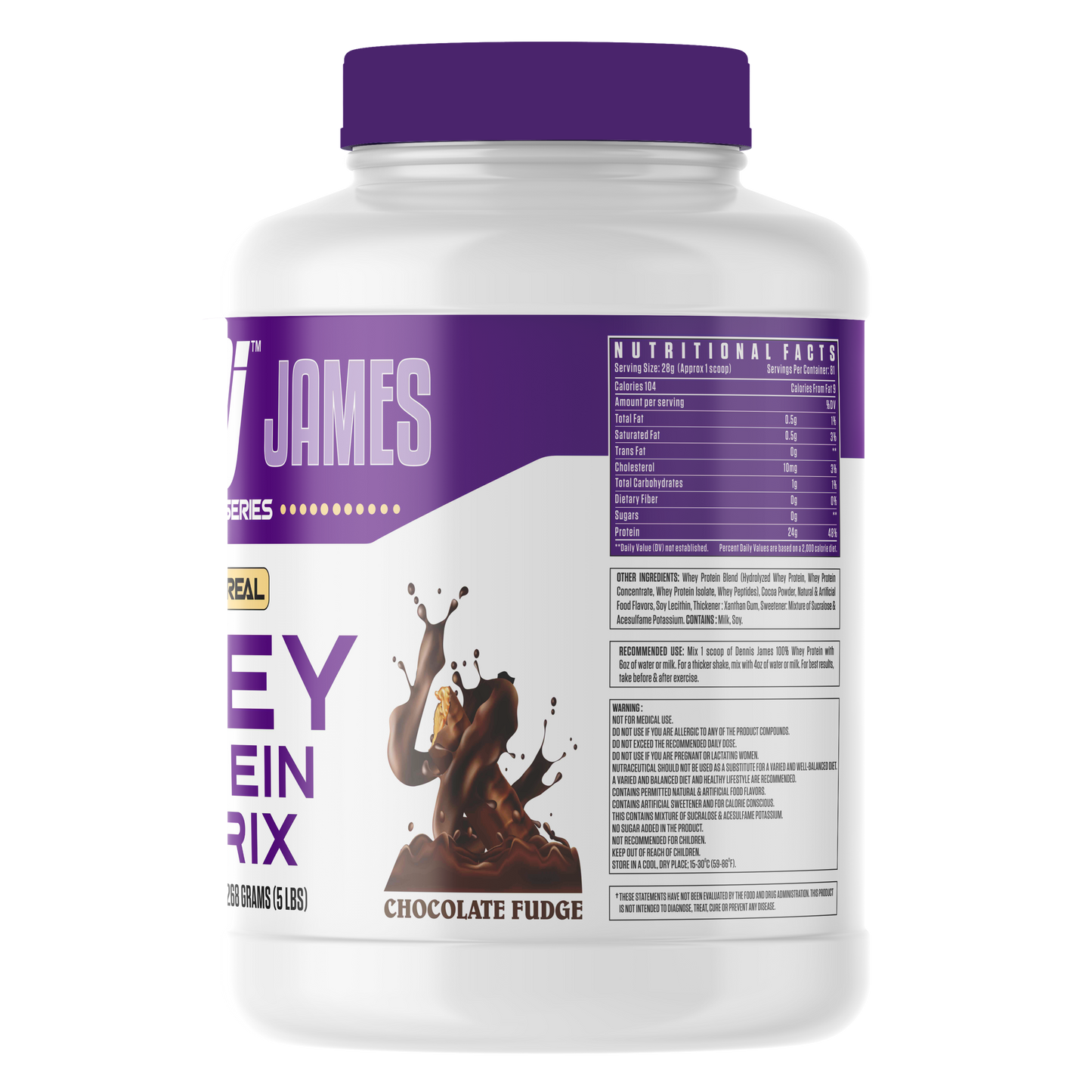 Dennis James Signature Series Whey Protein Powder Matrix 81 servings