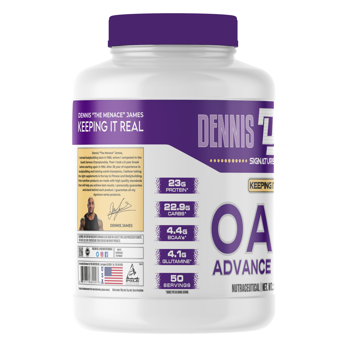 Dennis James Signature Series Oats Advance Protein