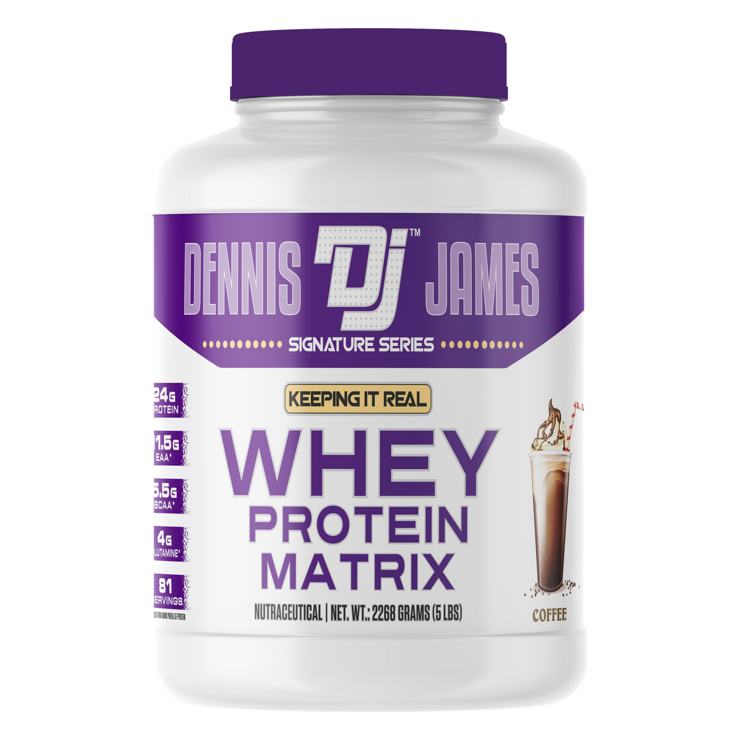 Dennis James Signature Series Whey Protein Powder Matrix 81 servings