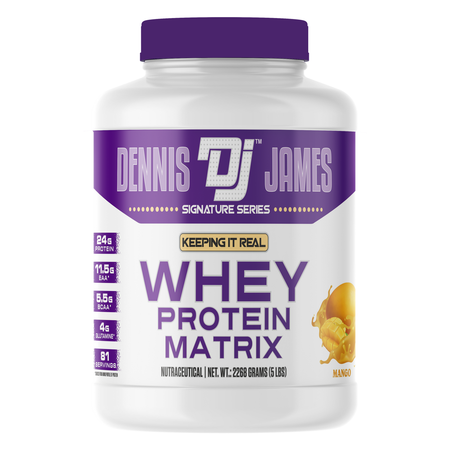 Dennis James Signature Series Whey Protein Powder Matrix 81 servings