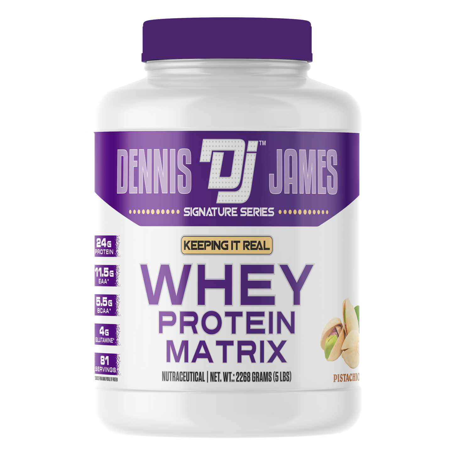 Dennis James Signature Series Whey Protein Powder Matrix 81 servings