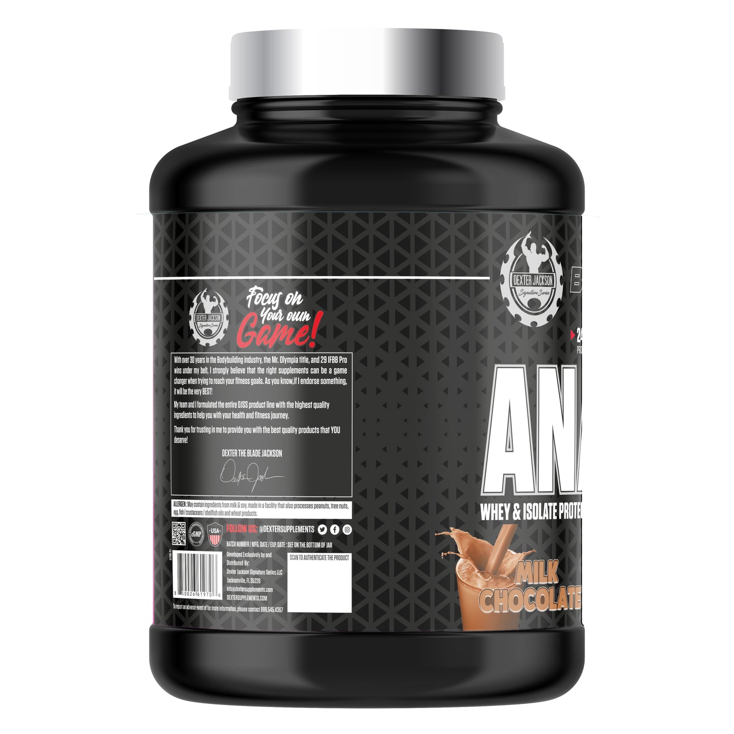 Dexter Jackson BLACK SERIES ANABOLIC RIPPED WHEY 5 LBS MILK CHOCOLATE Whey Protein (2268 g)