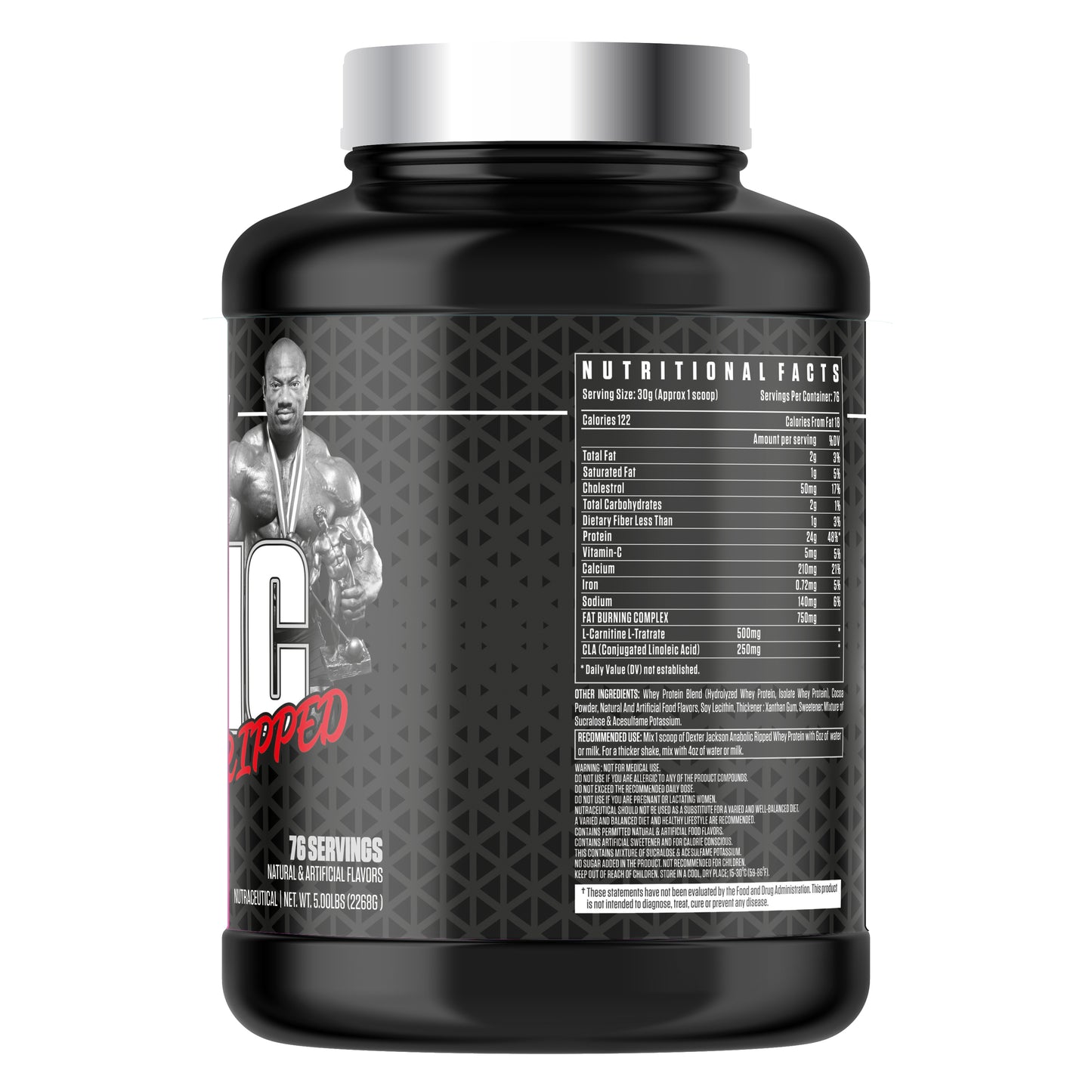 Dexter Jackson BLACK SERIES ANABOLIC RIPPED WHEY 5 LBS MILK CHOCOLATE Whey Protein (2268 g)
