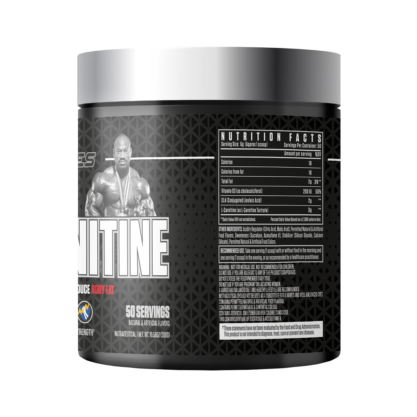 Dexter Jackson Signature Series Black Series Cla + Carnitine | 50 Servings, 300G - Advanced Fat Metabolism Support For Peak Performance