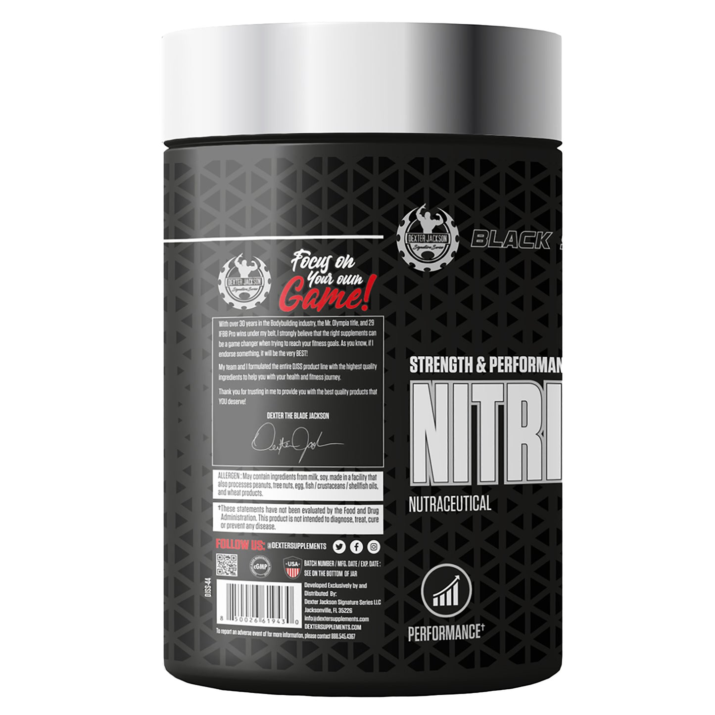 Dexter Jackson DJSS BLACK SERIES NITRIX BLACK 120 BLACK TABLETS (120 x 1 Tablets)