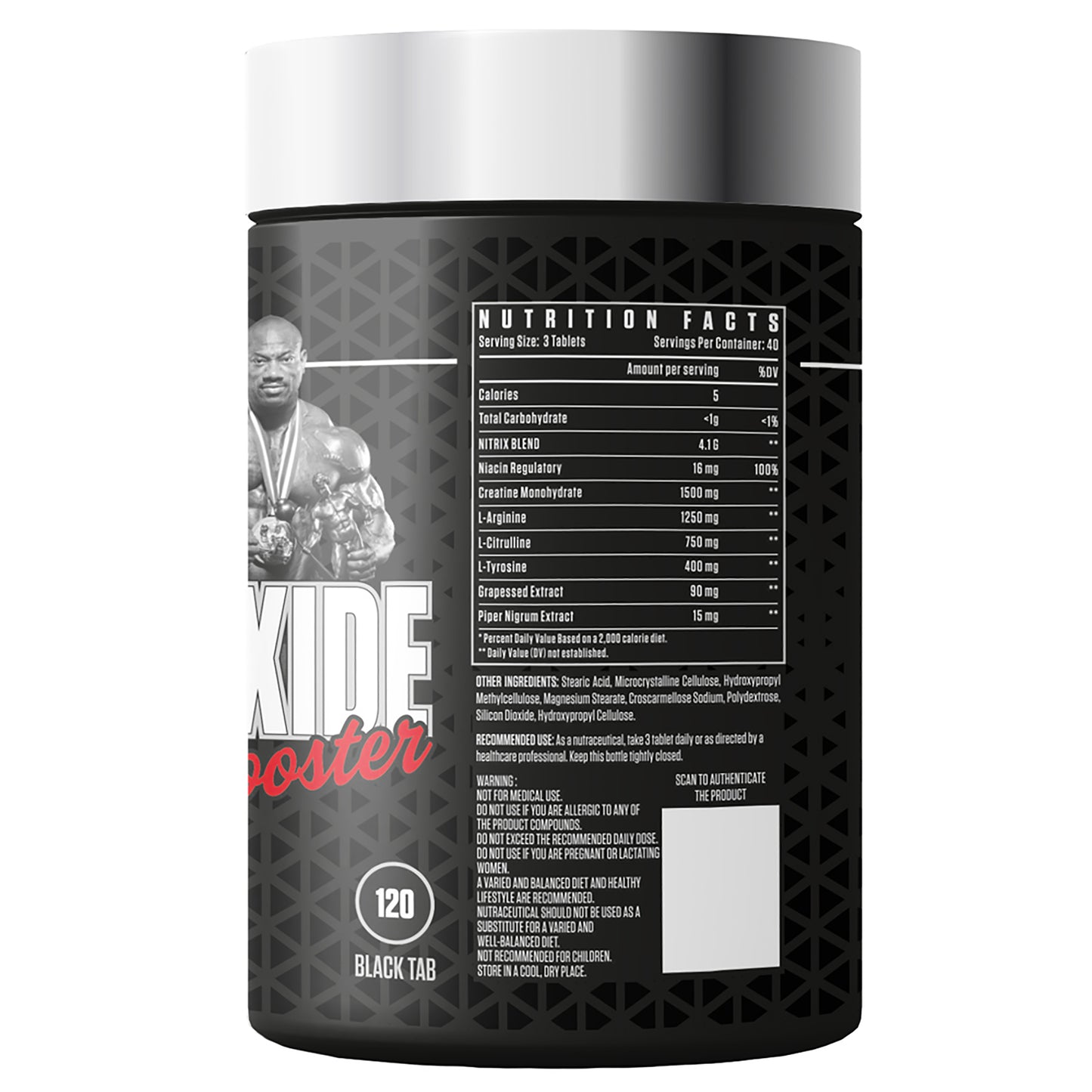 Dexter Jackson DJSS BLACK SERIES NITRIX BLACK 120 BLACK TABLETS (120 x 1 Tablets)