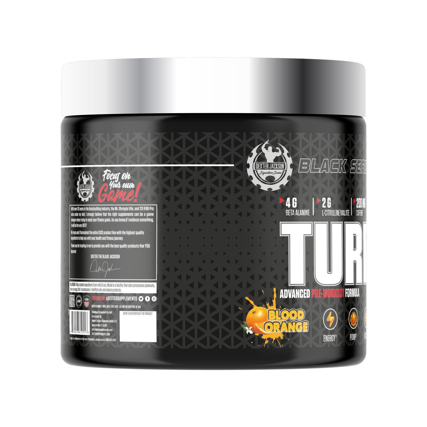 Dexter Jackson Black Series Turbo HP Pre-Workout -45 Serving