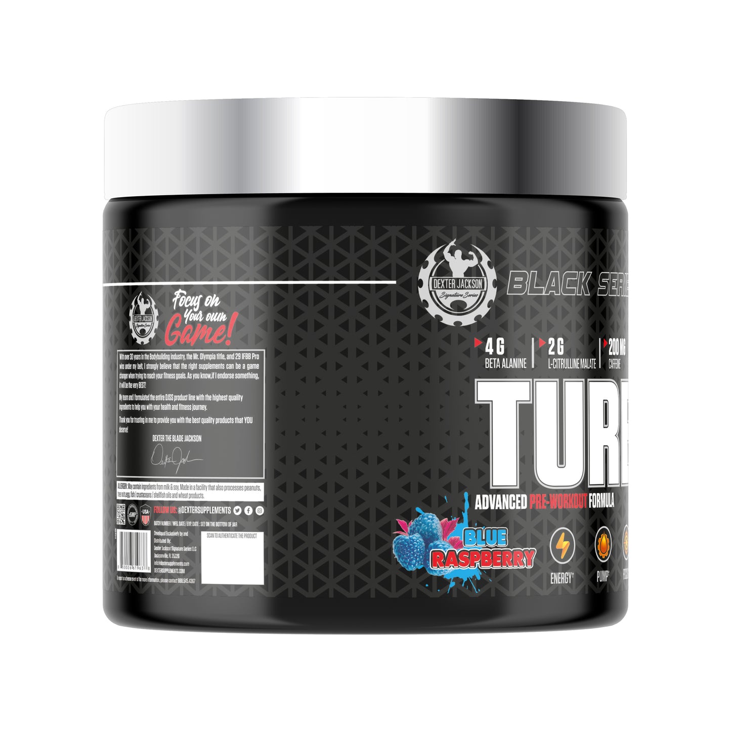 Dexter Jackson Black Series Turbo HP Pre-Workout -45 Serving