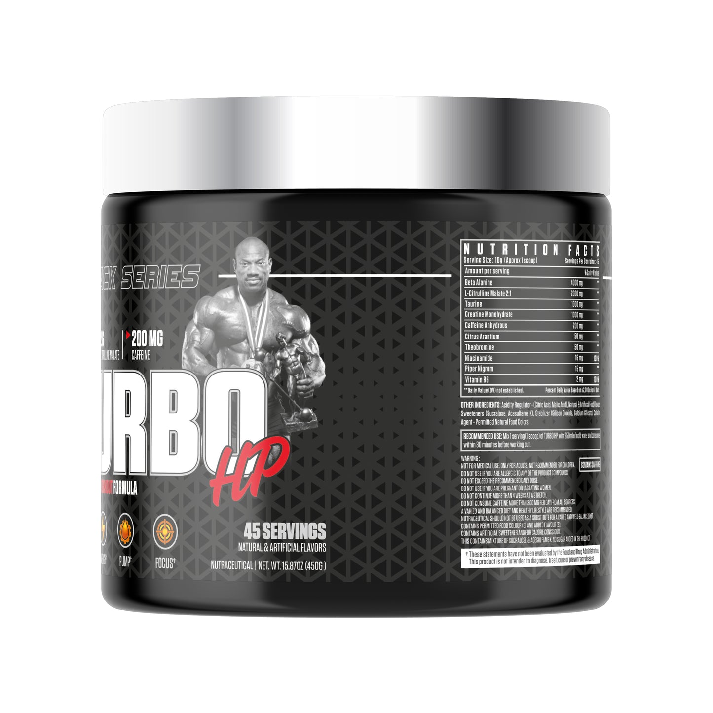 Dexter Jackson Black Series Turbo HP Pre-Workout -45 Serving