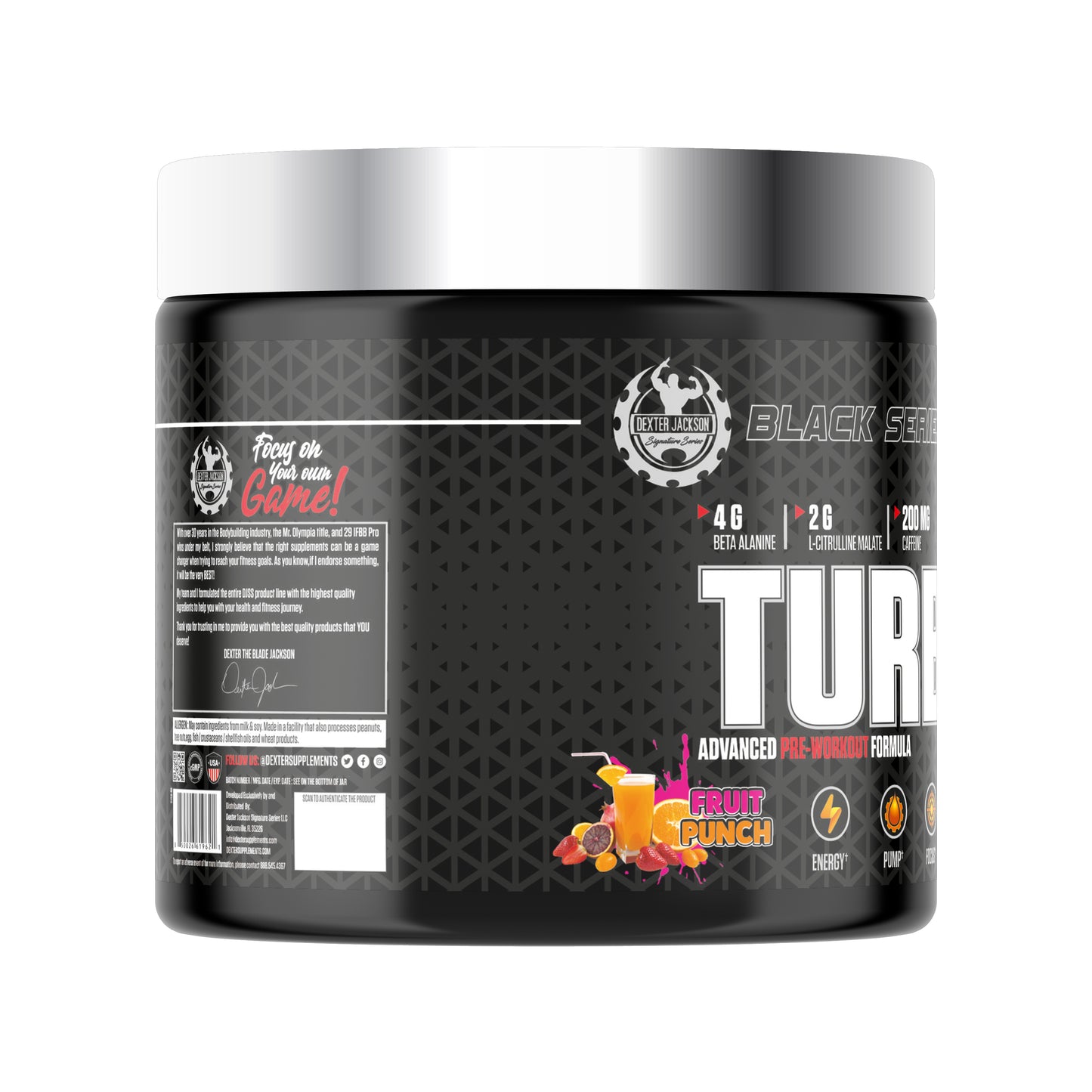 Dexter Jackson Black Series Turbo HP Pre-Workout -45 Serving