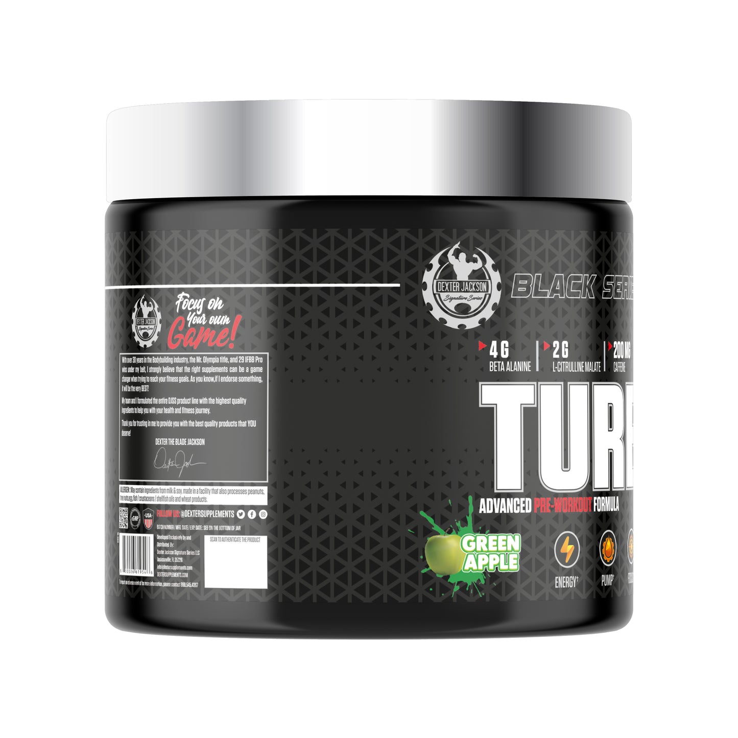 Dexter Jackson Black Series Turbo HP Pre-Workout -45 Serving