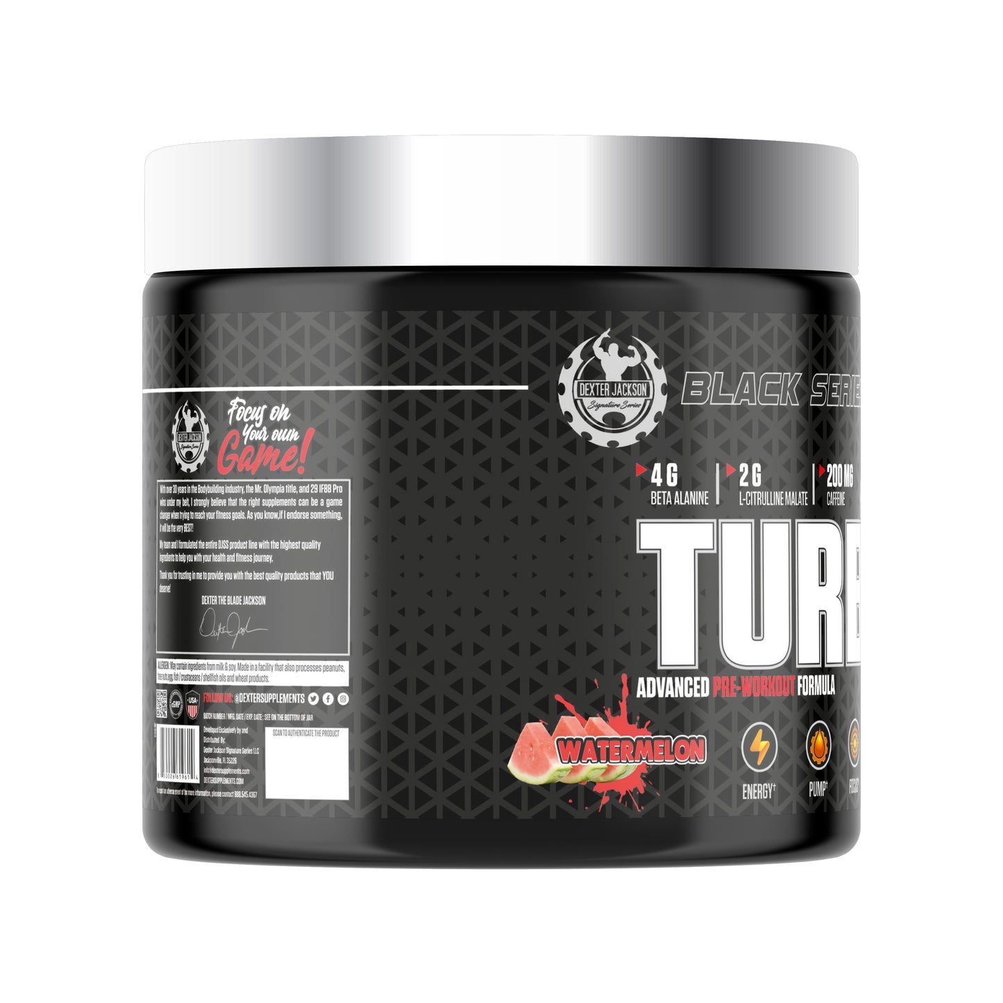Dexter Jackson Black Series Turbo HP Pre-Workout -45 Serving