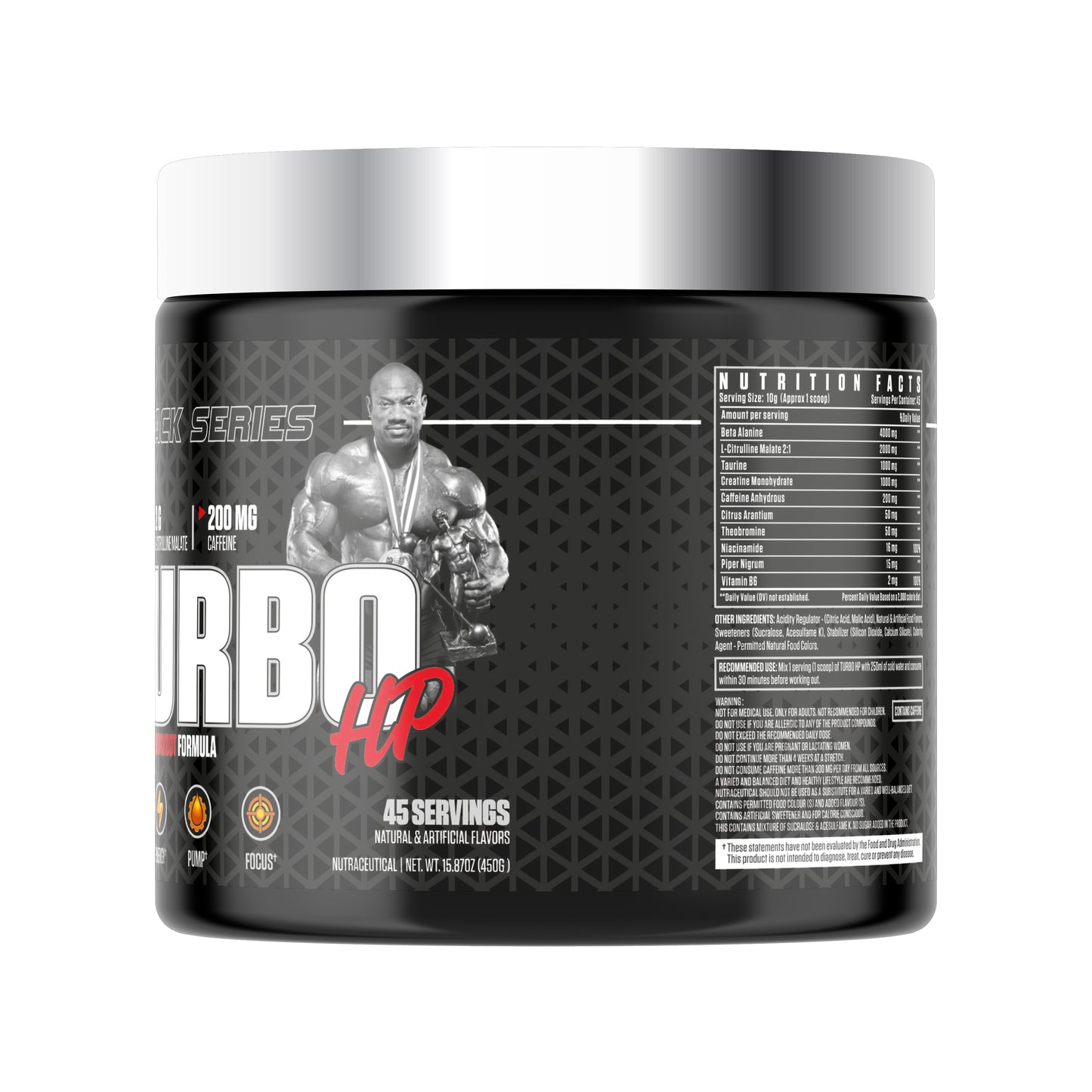 Dexter Jackson Black Series Turbo HP Pre-Workout -45 Serving