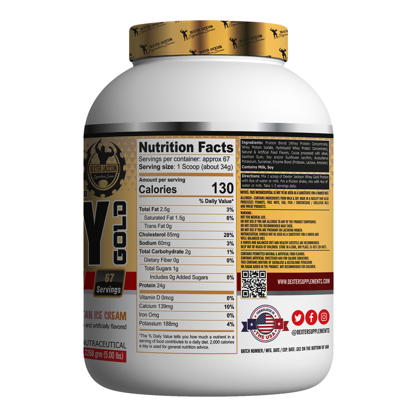Dexter Jackson Signature Series Whey Gold 5 LBS