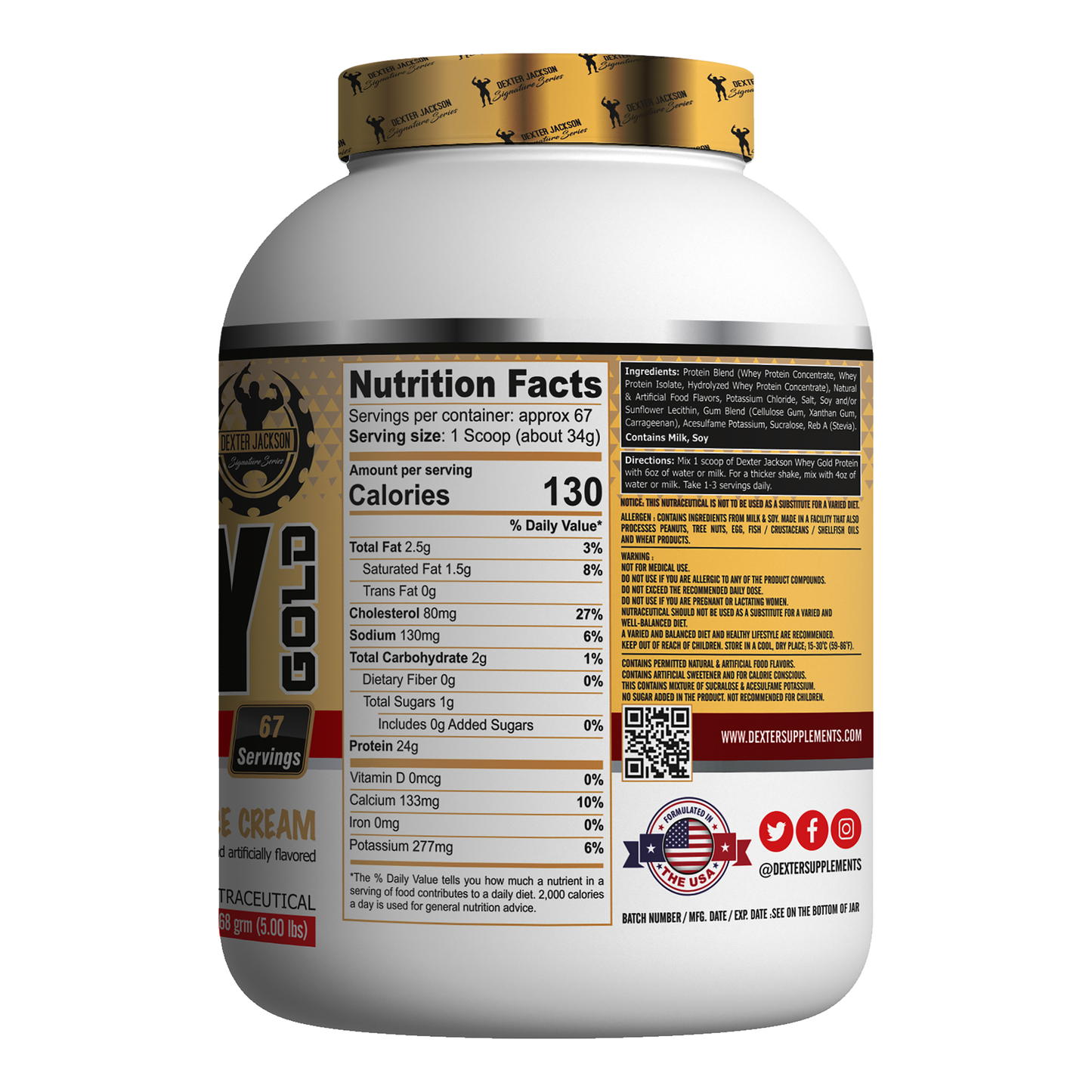 Dexter Jackson Signature Series Whey Gold 5 LBS