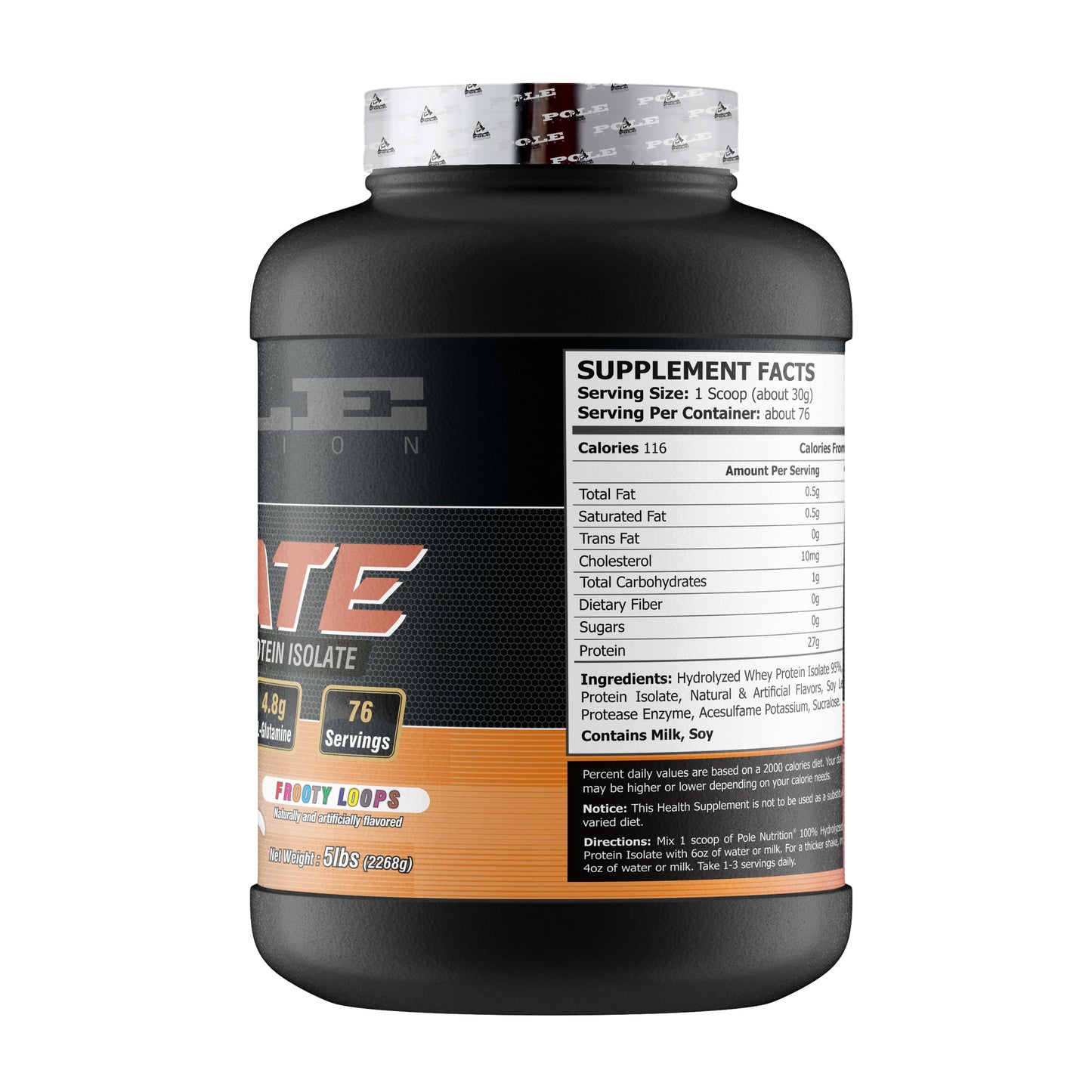 Pole Nutrition 100% Hydrolyzed Isolate Whey Protein (5 Lbs)
