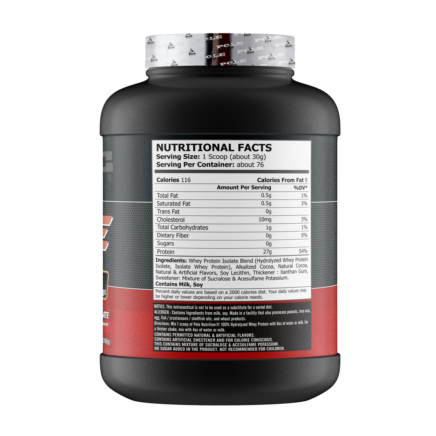 Pole Nutrition 100% Hydrolyzed Isolate Whey Protein (5 Lbs)