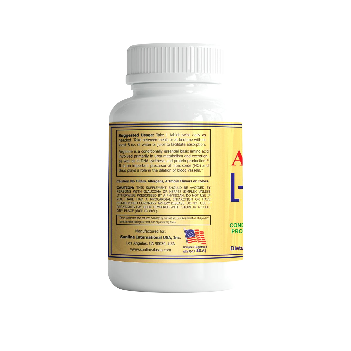 Sunline Alaska L-ARGININE - 90 Tablets