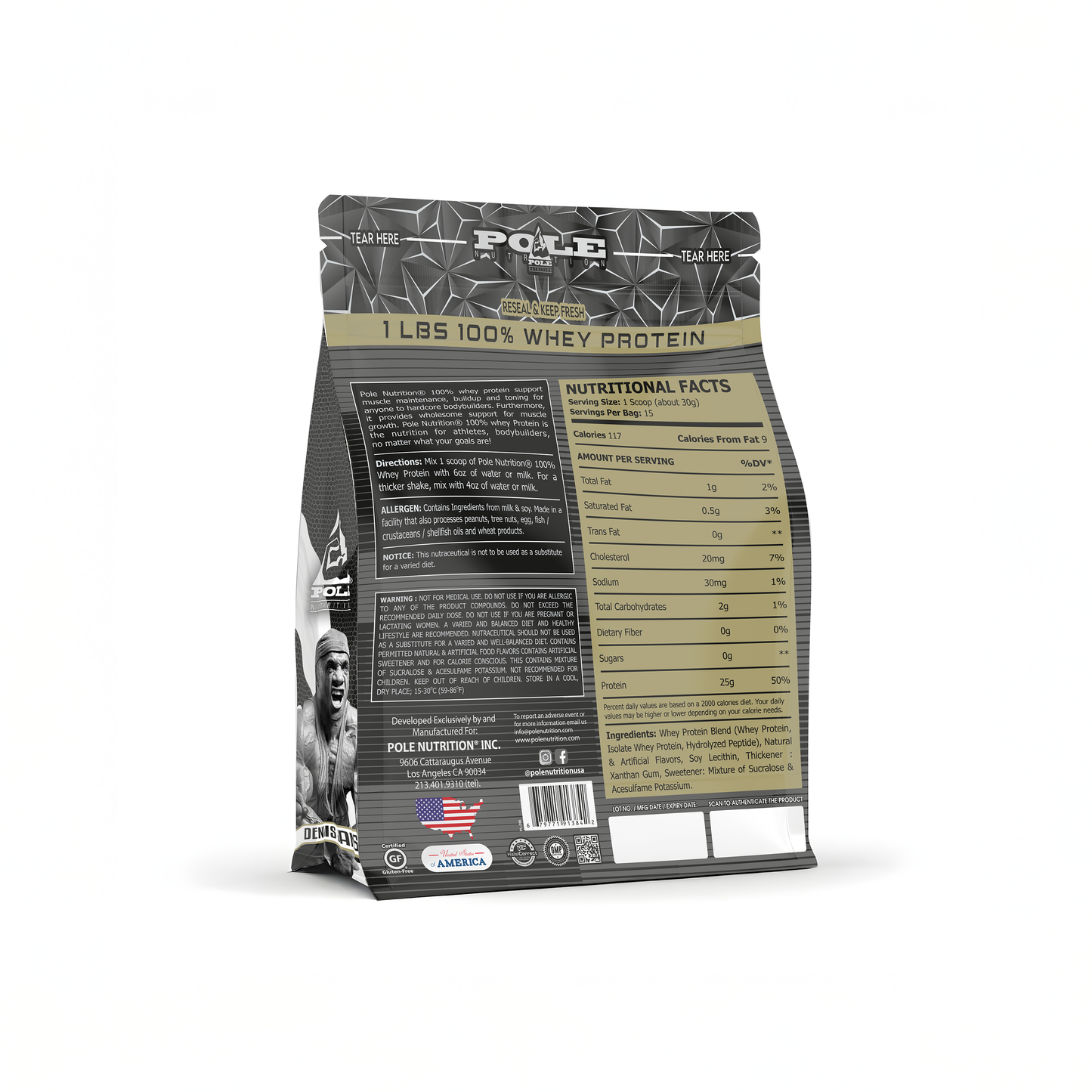 NEW LAUNCH - Pole Nutrition Whey Protein | Lean Muscle Shake | High Protein, Zero Sugar | 1 Lbs (454g) USE CODE: FREEDOM100 for ₹100/- more OFF