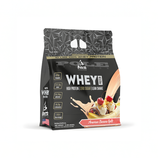 NEW LAUNCH - Pole Nutrition Whey Protein - 10 LBS (4.5 kg)  High Protein, Zero Sugar Lean Muscle Shake | Muscle Gain & Recovery Support