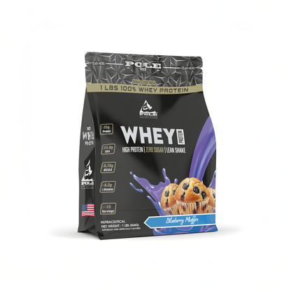 NEW LAUNCH - Pole Nutrition Whey Protein | Lean Muscle Shake | High Protein, Zero Sugar | 1 Lbs (454g) USE CODE: FREEDOM100 for ₹100/- more OFF