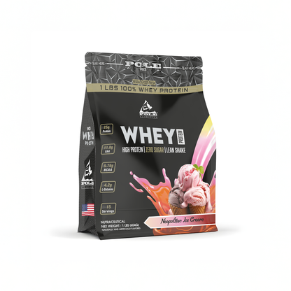 NEW LAUNCH - Pole Nutrition Whey Protein | Lean Muscle Shake | High Protein, Zero Sugar | 1 Lbs (454g) USE CODE: FREEDOM100 for ₹100/- more OFF