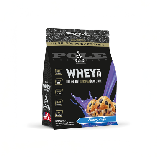 NEW LAUNCH - Pole Nutrition Whey Protein | High Protein, Zero Sugar Lean Muscle Shake | Fast Recovery & Muscle Growth 4 LBS (1.81 kg)