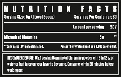 Dexter Jackson Black Series Micronized Glutamine - 60 Servings, 300gm | Muscle Recovery and Immune Support - Essential Amino Acid