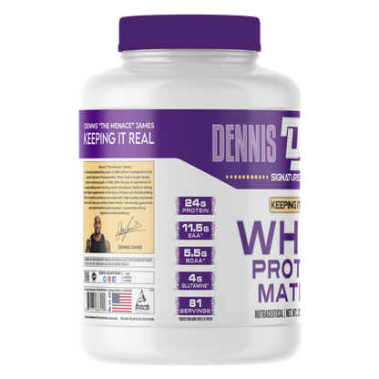 Dennis James Signature Series Whey Protein Powder Matrix 81 servings
