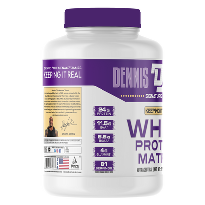 Dennis James Signature Series Whey Protein Powder Matrix 81 servings