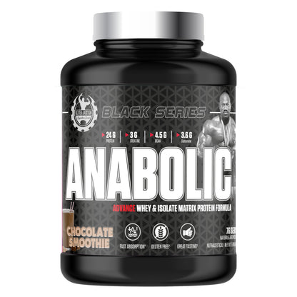 Dexter Jackson Black Series Anabolic Advance Whey & Isolate Matrix Protein Powder | Gluten-Free | 76 Servings - 2.5KG