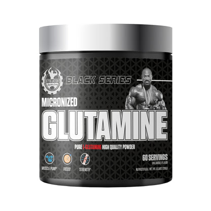 Dexter Jackson Black Series Micronized Glutamine - 60 Servings, 300gm | Muscle Recovery and Immune Support - Essential Amino Acid