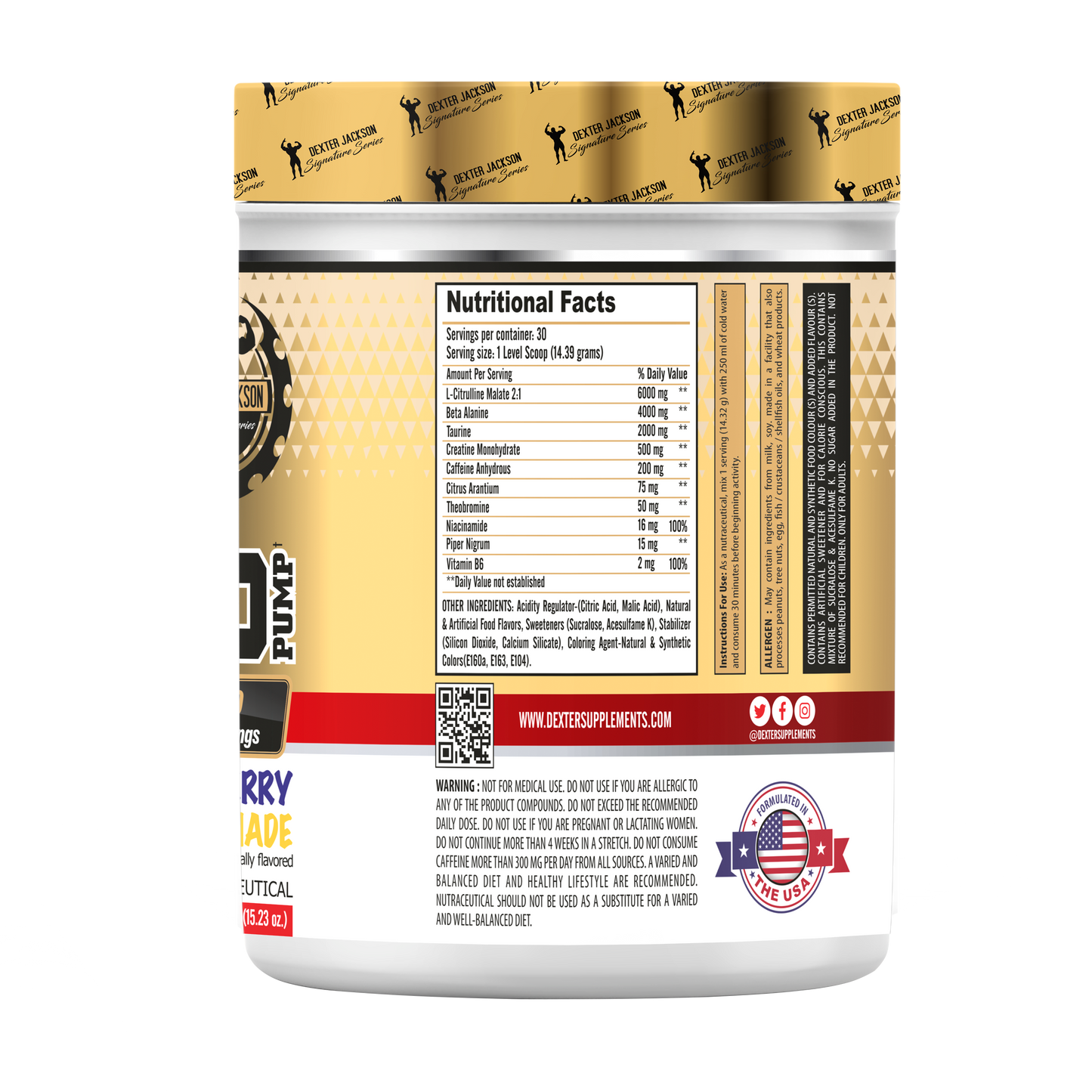 Dexter Jackson Gold Series Legend Pump Pre-Workout - 30 Serving