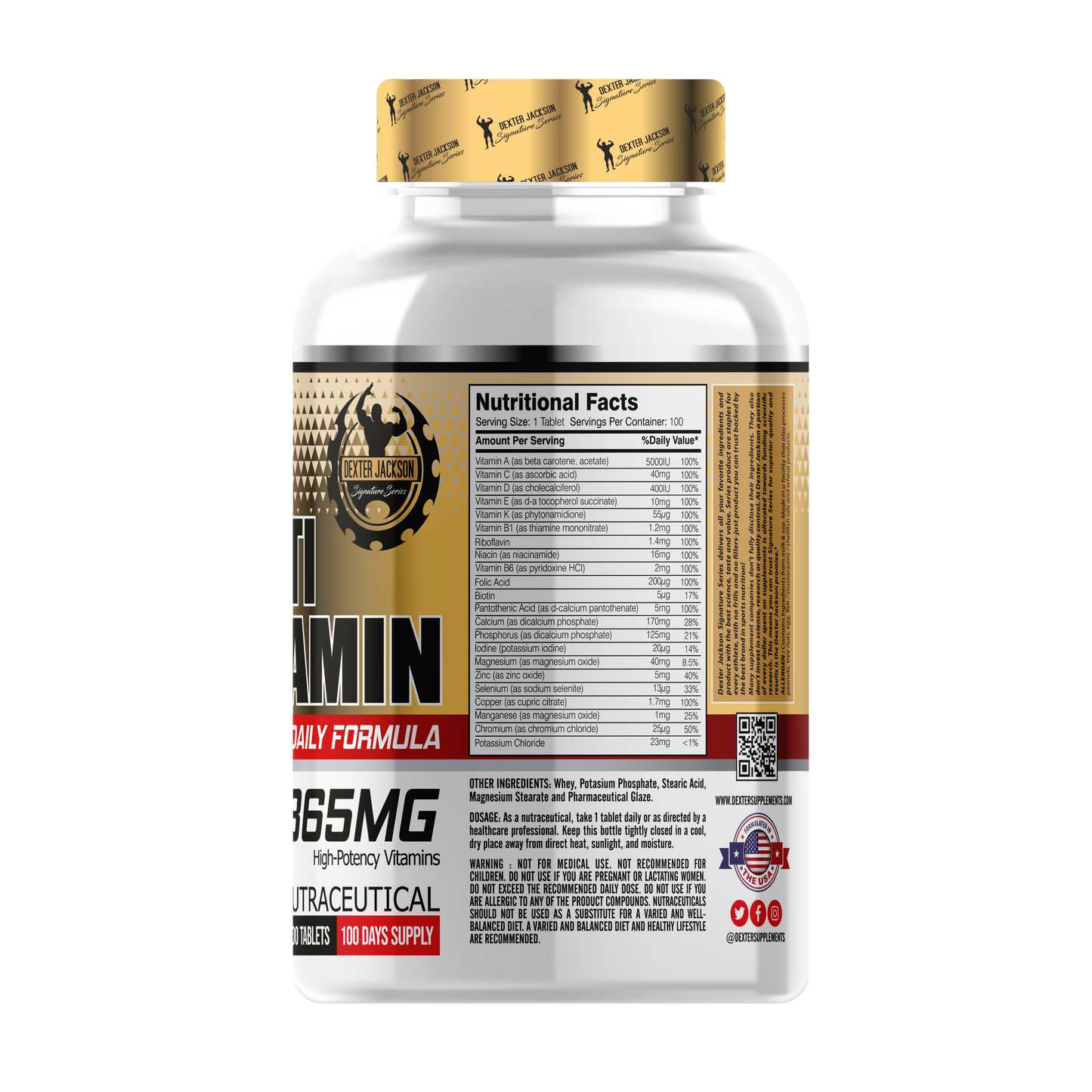 Dexter Jackson Gold Series Multivitamin - 100 Tab