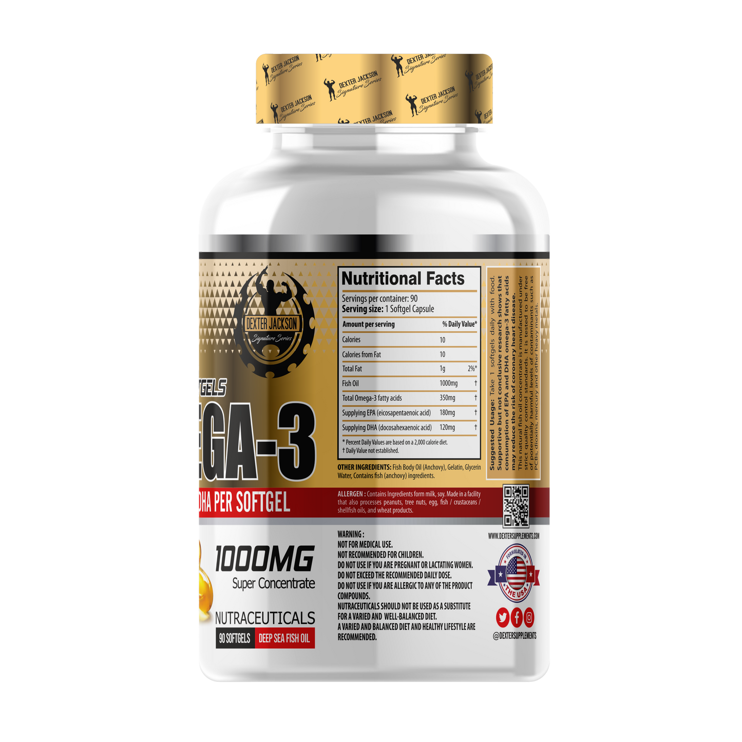 Dexter Jackson Gold Series Omega-3 1000Mg