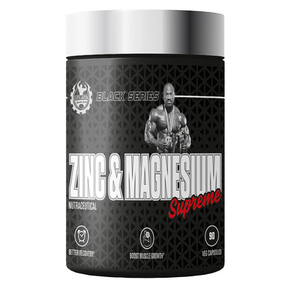 Dexter Jackson Black Series Zinc & Magnesium Supreme | Boost Muscle Growth | 90 Veg Capsules - Essential Mineral Support