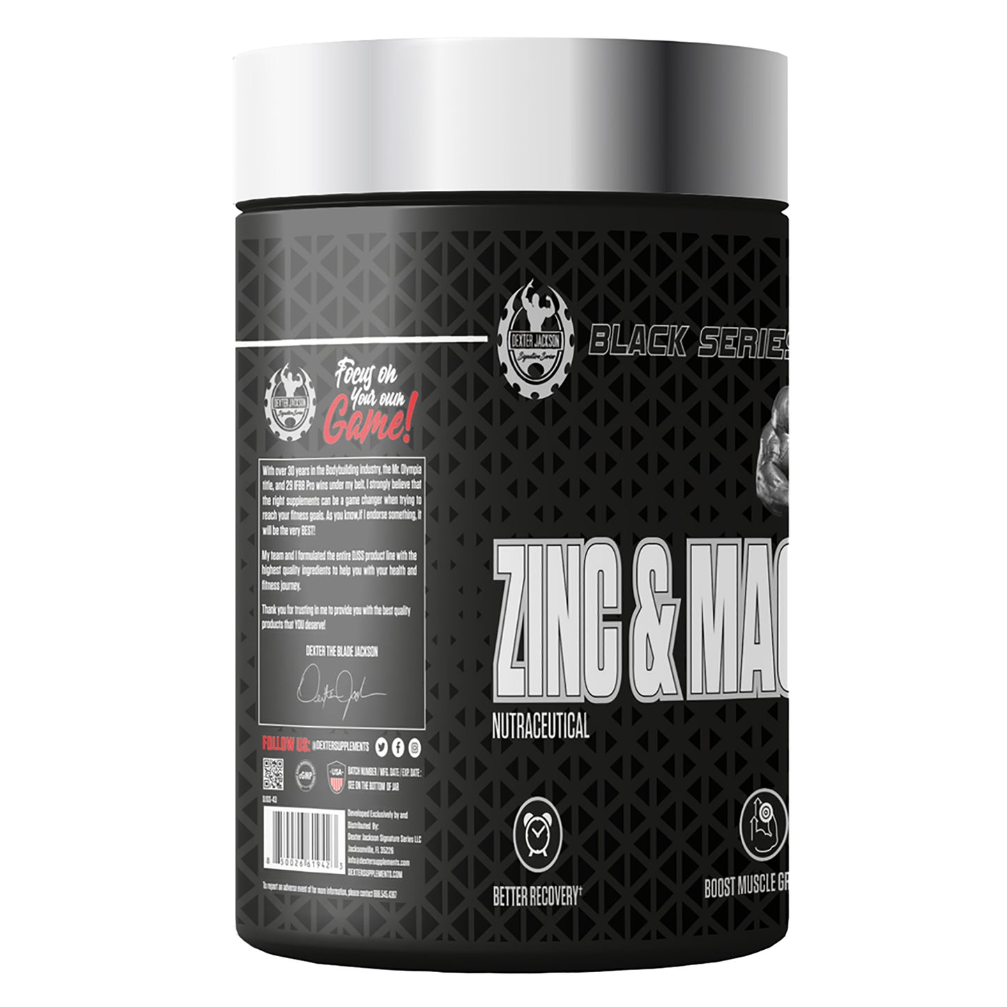 Dexter Jackson Black Series Zinc & Magnesium Supreme | Boost Muscle Growth | 90 Veg Capsules - Essential Mineral Support