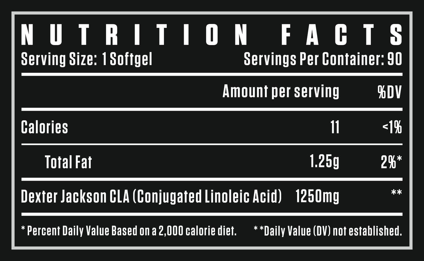 Dexter Jackson Black Series CLA-1250 | Conjugated Linoleic Acid | 90 Softgels - Premium Weight Management and Lean Muscle Support