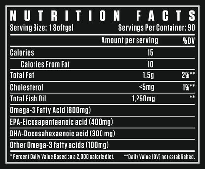 Dexter Jackson Signature Series Black Series Omega-3 Elite | Fish Oil - 1250Mg, Omega-3-800Mg | 90 Softgels - Joint Support Supplement