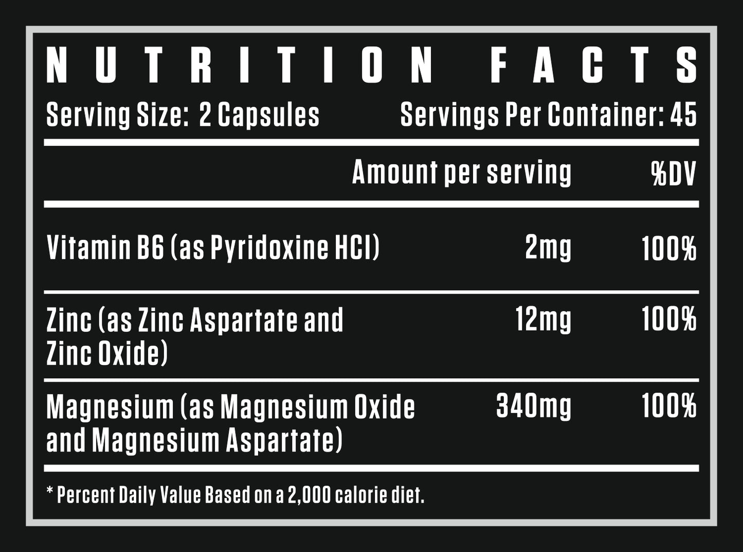 Dexter Jackson Black Series Zinc & Magnesium Supreme | Boost Muscle Growth | 90 Veg Capsules - Essential Mineral Support