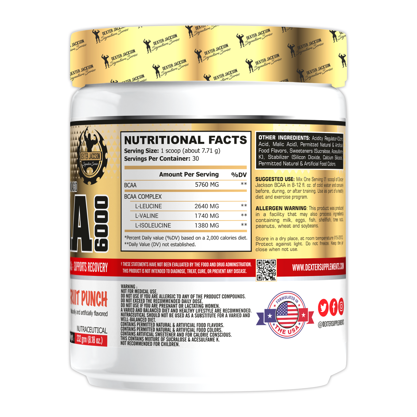 Dexter Jackson Gold Series BCAA 6000 - 30 Serving