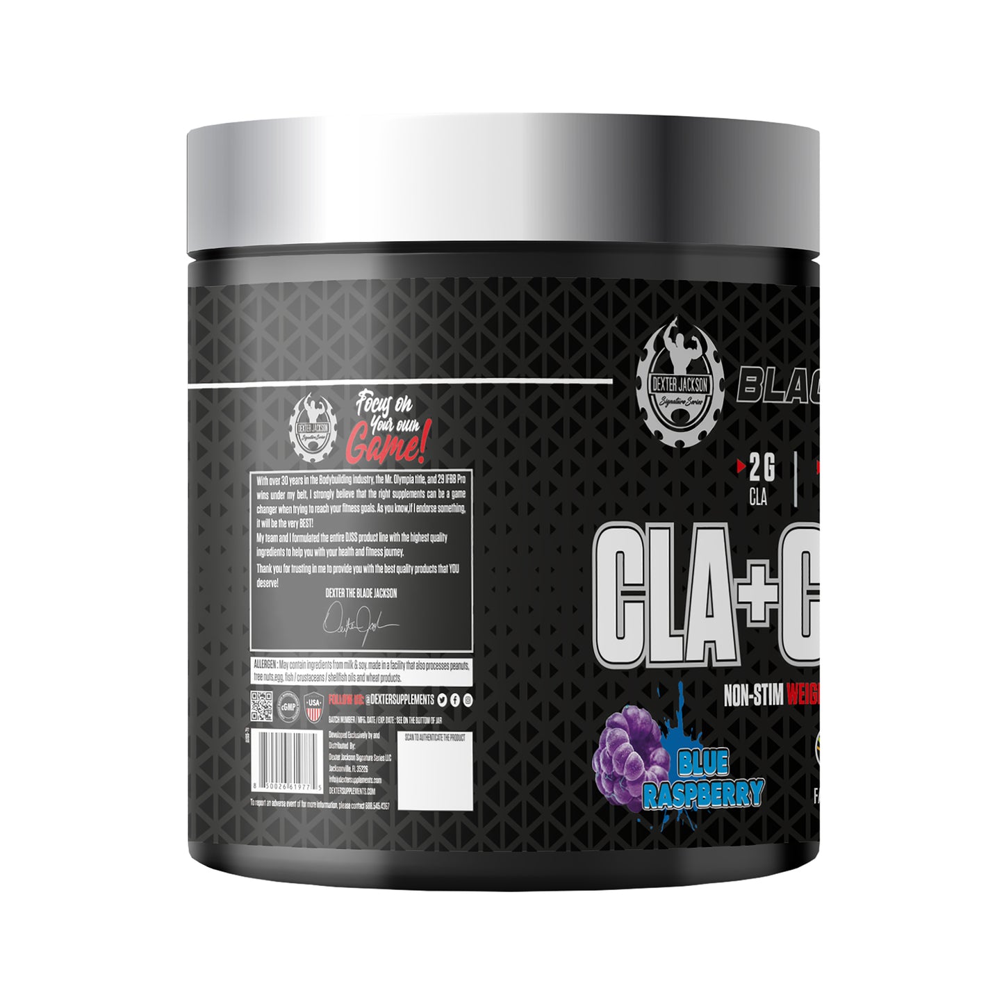 Dexter Jackson Signature Series Black Series Cla + Carnitine | 50 Servings, 300G - Advanced Fat Metabolism Support For Peak Performance