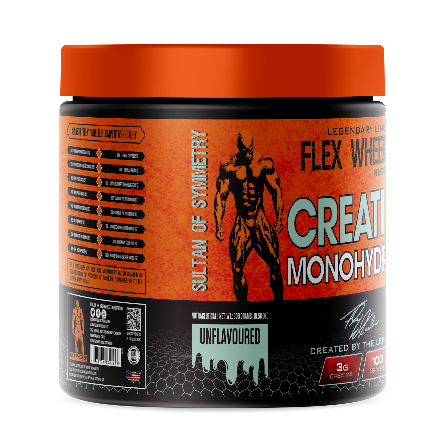 Flex Wheeler Nutrition Creatine, 300g,100 Servings Muscle Strength and Performance Booster