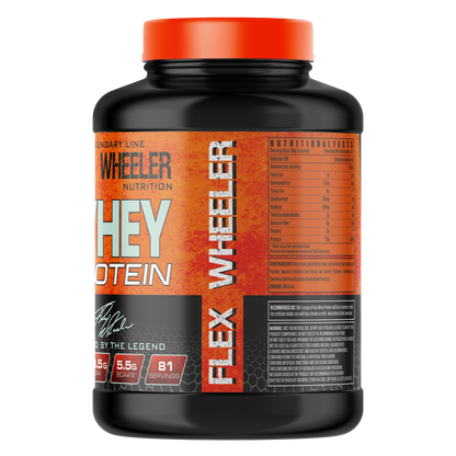 Flex Wheeler Nutrition Whey Protein Powder - 5 lbs (2.27kg) | Premium Muscle Building Supplement with 100% Pure Whey Isolate
